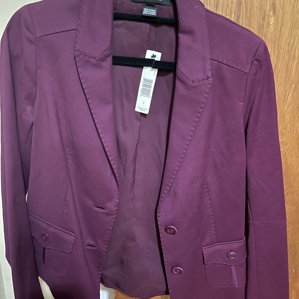 Ellen Tracy Rich Plum Blazer
